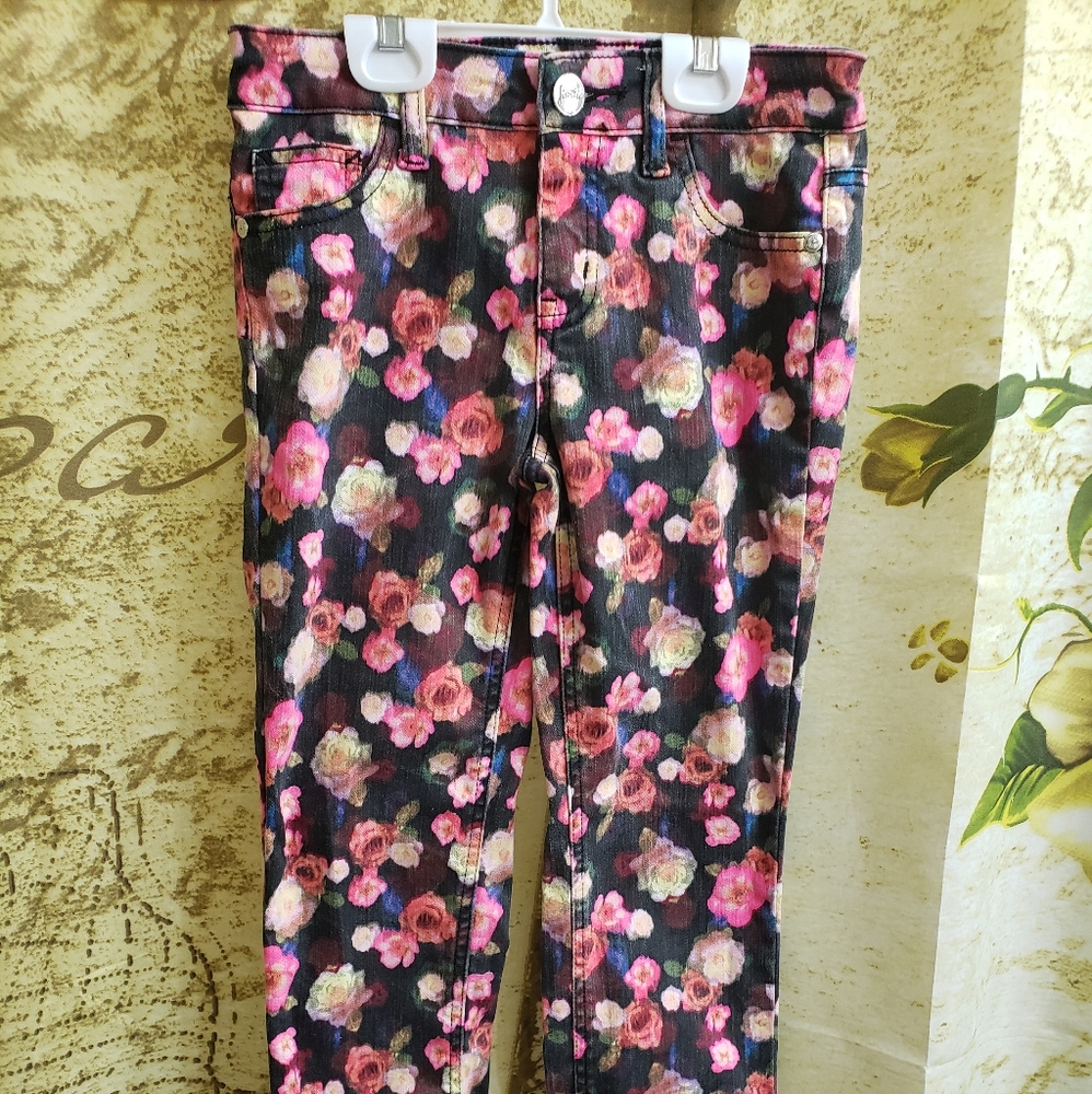 Girls Justice Floral Jeggings